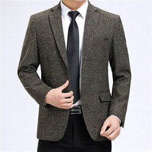 2023秋季新款男士西服商务中年便服单西薄款小西装外套时尚百搭图片