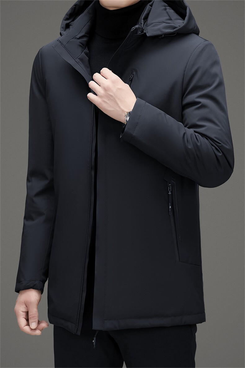 主推中年轻薄90绒羽绒服外套男士冬款休闲中老年羽绒服大衣,男装羽绒服,钱塘723