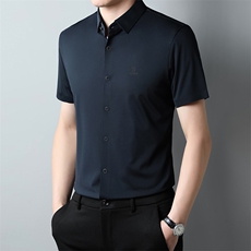 BJ101023810男士2023年夏季新款百搭衬衫男短袖商务休闲衬衣男P65，男装衬衫，电商B360