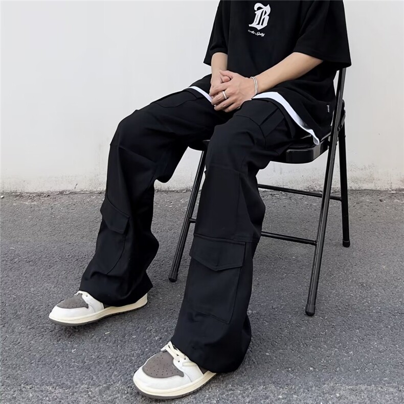 休闲裤时尚潮牌男无弹工装裤直筒纯色潮春季GK43-P50,男装休闲裤,星座1109-3
