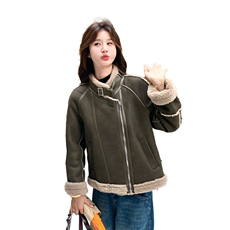 设计感皮毛一体机车服外套2603P205K308，女装皮草，2C029