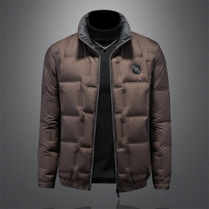 2023冬季90%白鸭绒亮面立领羽绒服图片