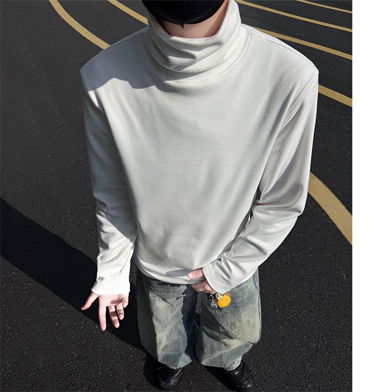复古百搭长袖T恤男士春季潮牌休闲情侣高领卫衣男WY873-P28,男装T恤,星座210-1