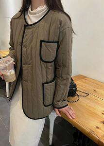 韩系风压条丝服外套图片