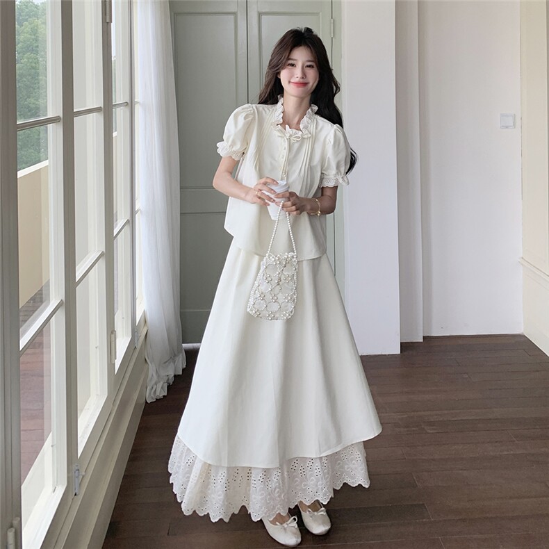 夏装新款甜美气质小香风花边半身裙两件套2C135-6895P145K218,女装套装/套裙,2C135