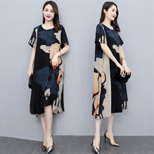 2022年夏季新款气质时尚印花连衣裙，女装连衣裙，香香