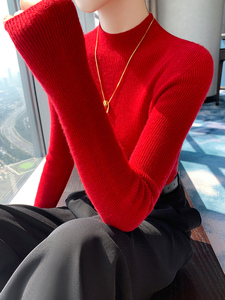 一线成衣高领毛衣女秋季内搭修身加厚保暖2025新款紧身针织打底衫图片