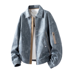 美式重磅飞行夹克秋季高品质外套男SY8821特P78控158 大码4-8XL+5图片