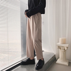 春夏季ins垂坠感小西裤男女潮流宽松学生直筒阔腿休闲西装210-P35，男装西裤，星座1008-1