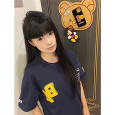 H0590-P35毛巾绣潮牌新款宽松短袖t恤女，女装T恤，星座617A-2