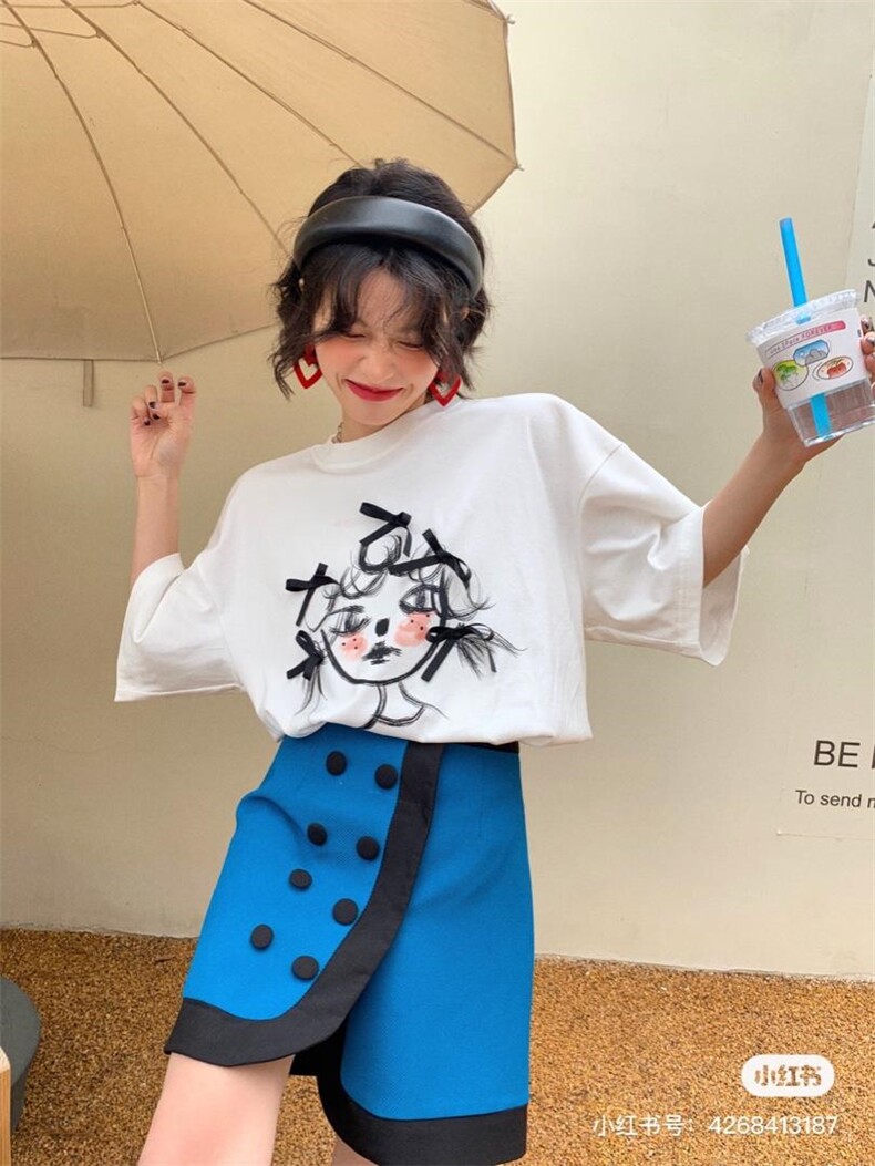 女孩印花短袖T，其它，YOUER DENG