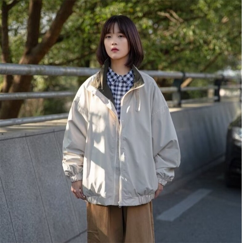 日系复古城市户外通勤工装冲锋衣外套女学生情侣简约百搭夹克潮牌,男装夹克,星座1210-1