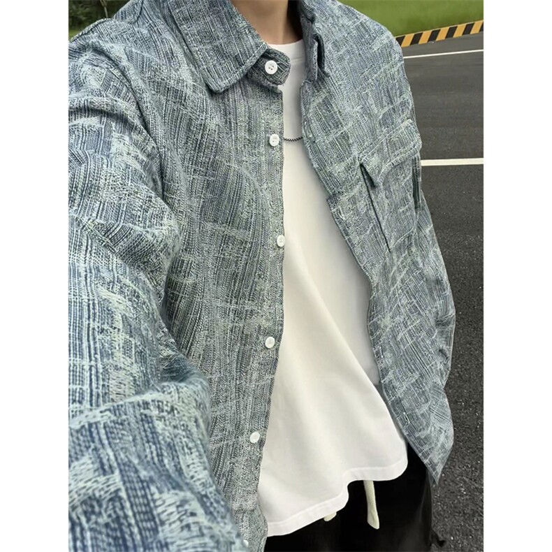 潮流宽松男士工装耐脏帅气休闲复古牛仔夹克外套JA8816-特价P66,男装夹克,电商A007