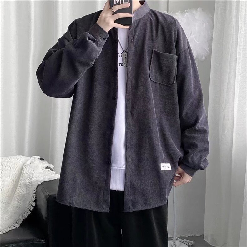 长袖衬衫男港风日系外套休闲C8029P35，男装衬衫，星座1116-2