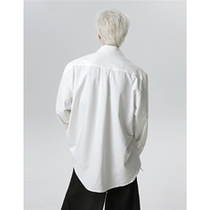 2025新款白色衬衫男廓形极简风男士衬衫帅气垫肩衬衣CS92-P63，男装衬衫，电商C307