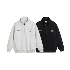 特P63-XX35-现货美式半拉链卫衣刺绣polo杉慵懒风情侣外套，女装短外套，星座618B-1