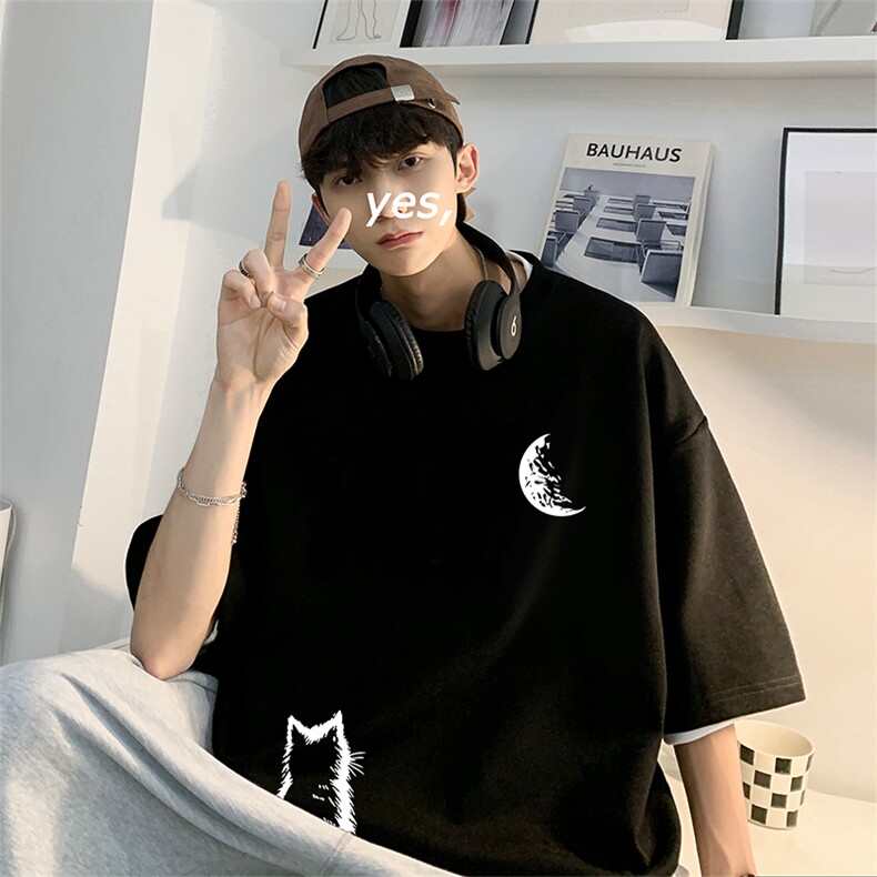 量大优供视频220克美式短袖t恤T2978得物直播有280克品质,男装T恤,电商A486