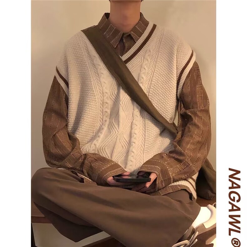 MM367-P45美式休闲复古时尚百搭针织马甲打底毛衣背心,男装背心/马甲,星座617A-2