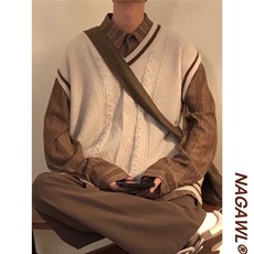 MM367-P45美式休闲复古时尚百搭针织马甲打底毛衣背心，男装背心/马甲，星座617A-2
