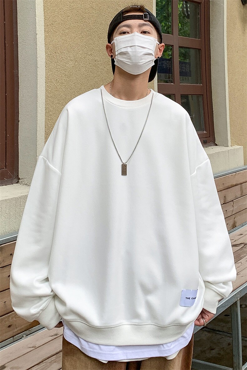 假两件卫衣男韩版潮流圆领秋冬季新款ins宽松帅外套A071-W09-P55,男装卫衣,电商A071