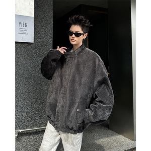 春秋痞帅外套男ins高街潮牌港风韩版潮流宽松夹克JK09346-P83