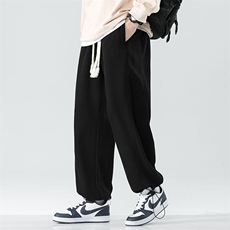 2023年新款男裤休闲百搭纯色束脚裤宽松运动裤H91008-P55，男装休闲裤，星座717