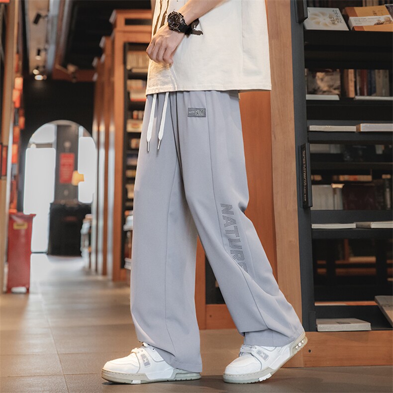 夏季新款卫裤男高街潮ins潮牌直筒休闲长裤潮流韩版AK0616-P40，男装休闲裤，星座308B-2