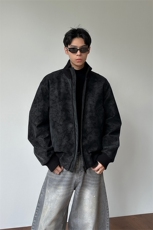 90白鸭绒羽绒服加厚扎染美式休闲皮衣夹克D54142-TP135不，男装夹克，电商A102