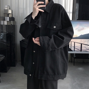 美式复古工装牛仔夹克质感水洗日系街头风外套HY02TP60控85图片