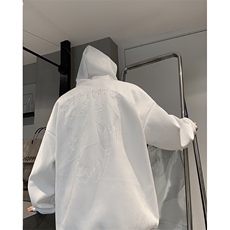重工刺绣连帽卫衣秋季麂皮绒美式重磅潮牌外套XZ514-2-24247-P65，女装短外套，星座514-2(原B239)
