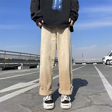 高街牛仔裤阔腿裤子2025新款流行5999P45，男装牛仔裤，星座410-2