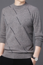 CM61107钱塘2020-2商务休闲简约冬季厚款中年男士羊毛衫P147，男装针织衫/毛衣，钱塘207-2