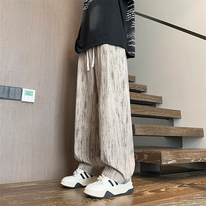 K369-P48秋季 男士竖纹不规则印花细闪  直筒西装裤  控价68图片