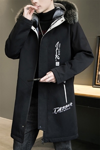 不断货 男士派克服 中长款棉衣加绒加厚风衣连帽外套JR917-P90图片