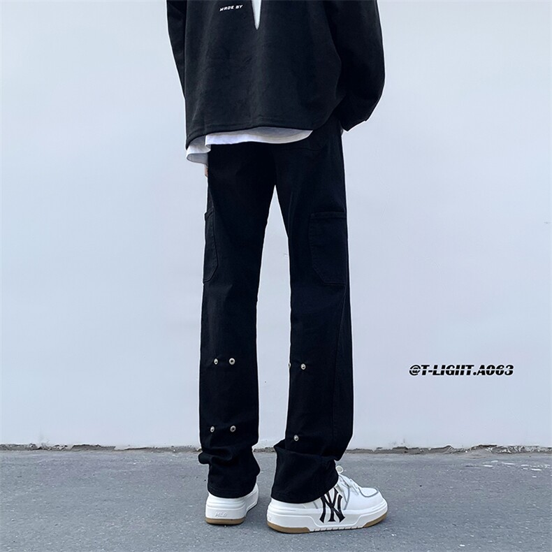 2026夏薄款季美式高街新款修身直筒休闲裤货号K2305P55,男装休闲裤,电商A063