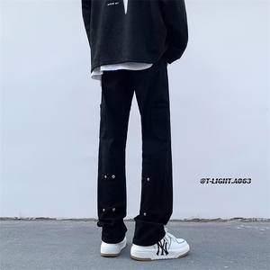 2026夏薄款季美式高街新款修身直筒休闲裤货号K2305P55