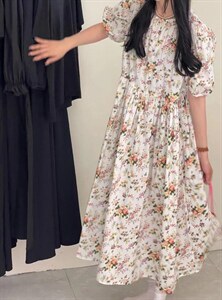 花色连衣裙,女装连衣裙,HJ