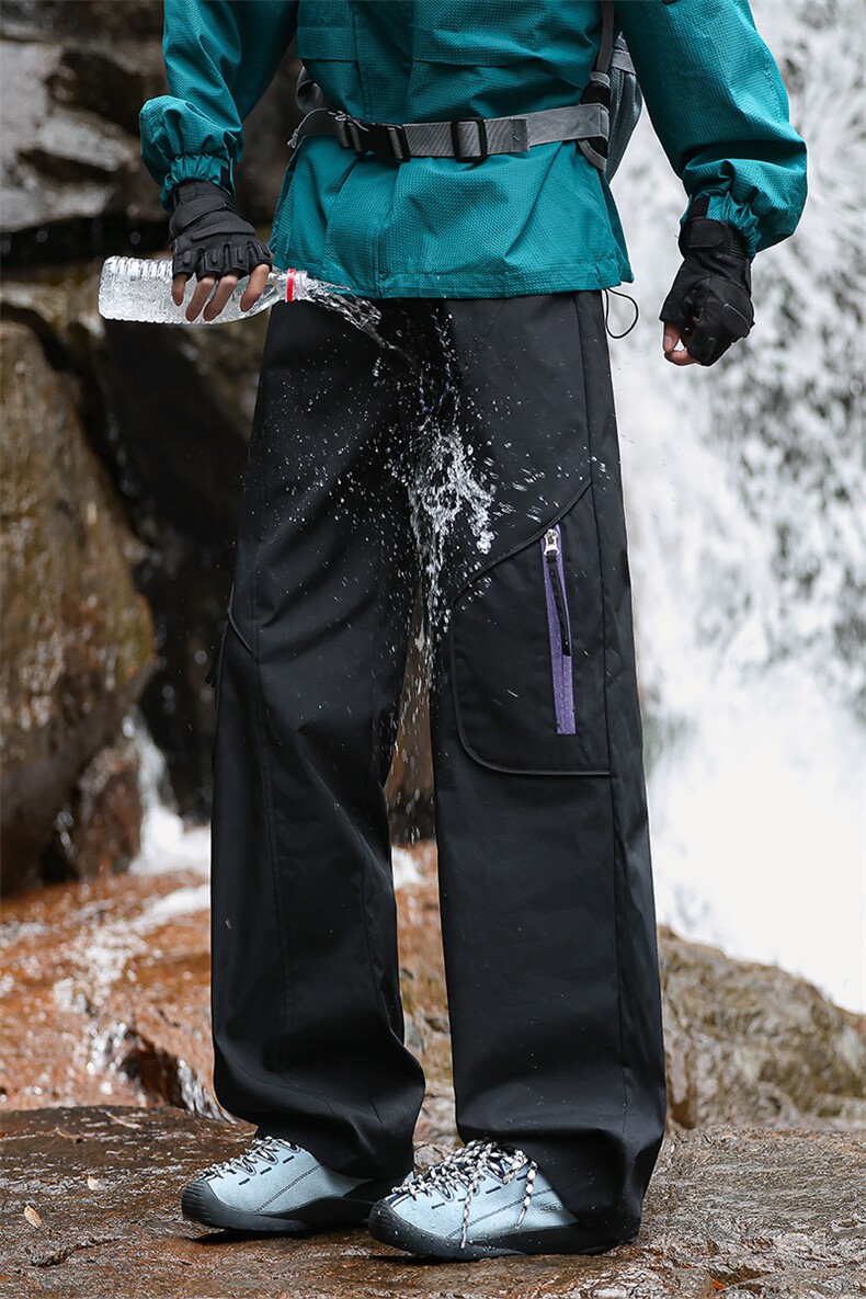 户外登山拼接撞色多口袋防水防风大码工装裤男K24124特P30控58,男装工装外套,电商A001-1
