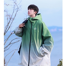 2025港风山系防水冲锋衣渐变色夹克男：聚酯纤维JK77087P85控，男装夹克，星座227-7