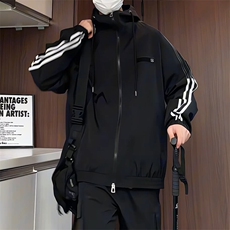 JK5009/P65春装新款连帽夹克男潮上衣感谢织带设计百搭外套，男装夹克，电商A141