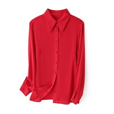 杏色衬衫女长袖春秋季2024年修身气质通勤百搭打底雪纺职业上衣，女装衬衫，阿舍尔精品