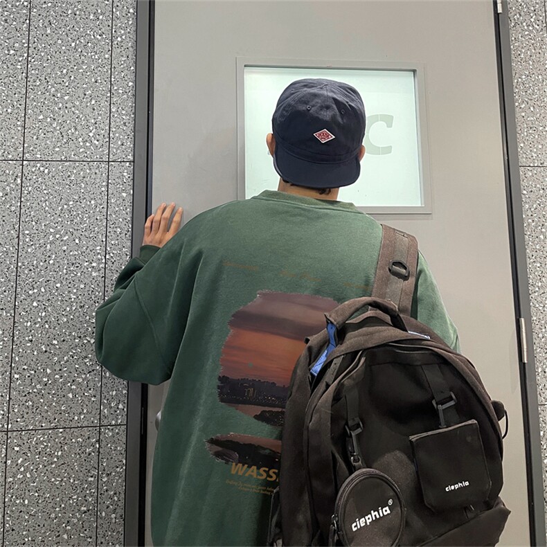 特P25控48秋冬新款男士圆领卫衣宽松休闲日常百搭上衣WQ2420,男装卫衣,电商B370