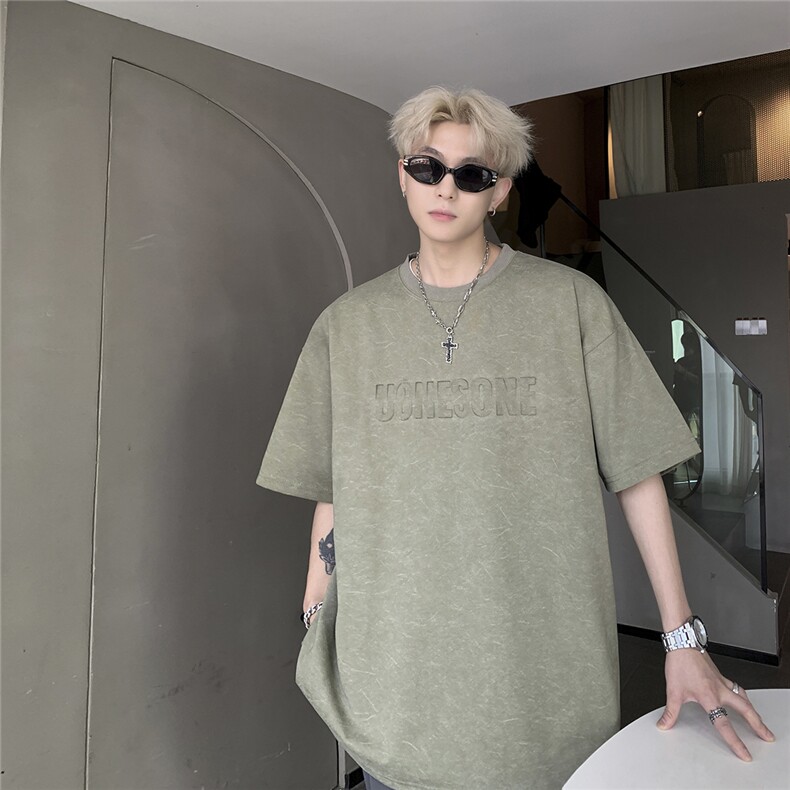 可独供视频 250克重磅砂洗钢印天丝棉冰丝短袖T恤JF201-特P38控58图片