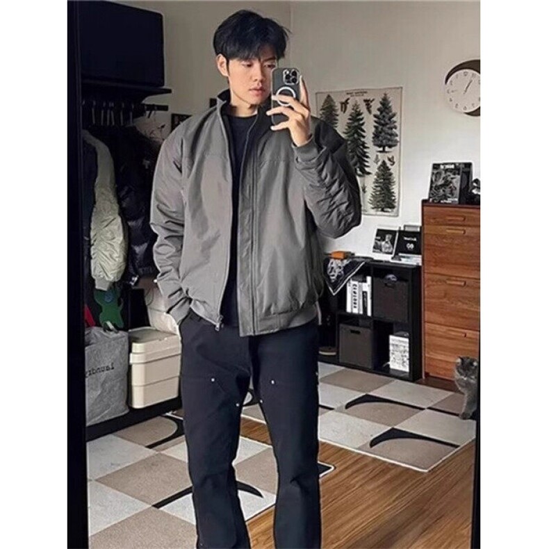 高级感立领飞行夹克男款春秋季硬汉风美式廓形短款棒球服外套上衣,男装夹克,星座1116A（原606A-3）