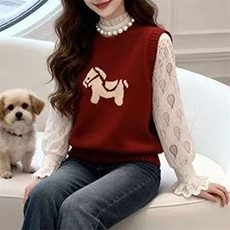 针织衫女春秋冬宽松薄款显瘦软糯低领毛衣打底衫内搭，女装针织衫/毛衣，萱芳婷羊绒