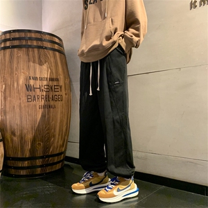 休闲裤男宽松休闲裤2022潮男束脚裤子ins港风潮男裤K07121-P40图片