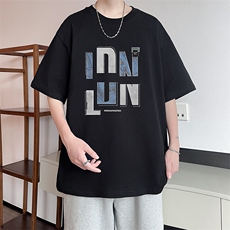 新款纯棉短袖t恤男夏季青少年初中高中学生帅气半袖体恤TX523-P25，男装T恤，星座505-3