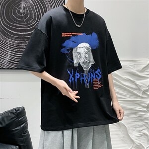 2025夏季 原创设计港风潮流美式宽松休闲T恤 B266-DX03-P30图片