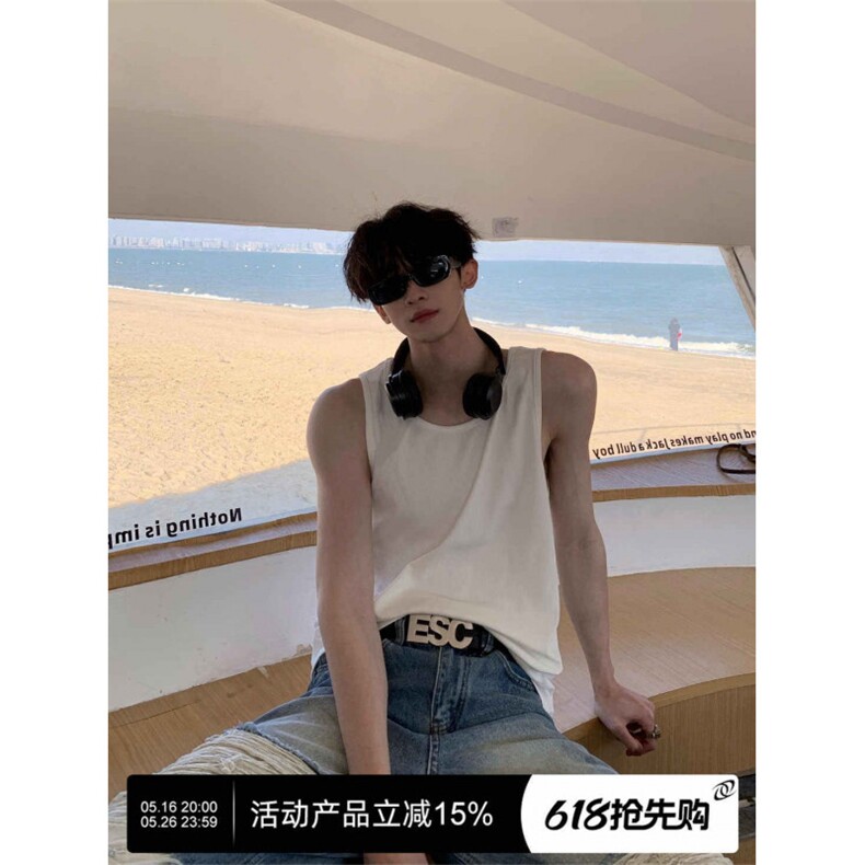 高质量纯色弹力背心250克,男装背心/马甲,四季星座505