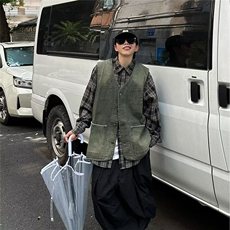 美式复古格子长袖衬衫春秋2025新款宽松休闲气质衬衣高级感外套，男装衬衫，星座506A